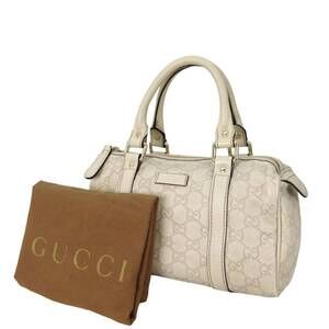Gucci Boston GG Shima Leather Beige Handbag